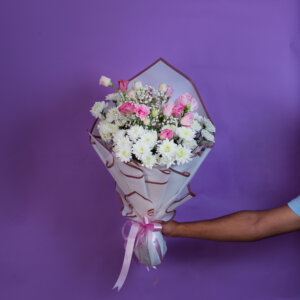 Pink Roses & White Daisies