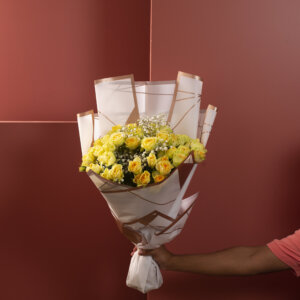 Yellow Roses & Gypso